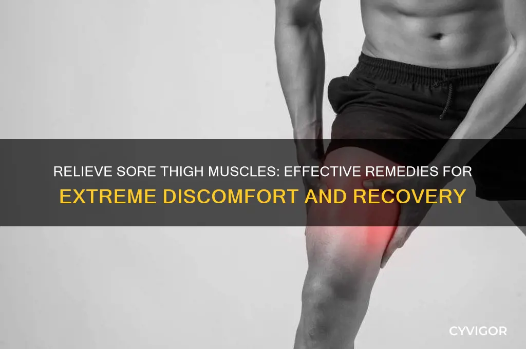 what is best for extremely sore thigh muscles