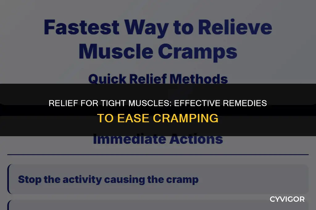 what is best for tight and cramping muscles
