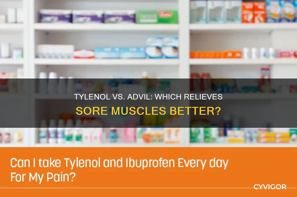 what is better for sore muscles tylenol or advil
