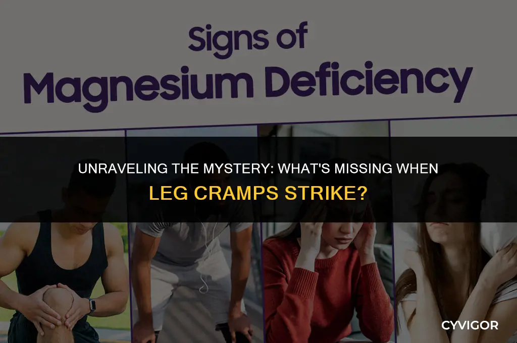 what is lacking when you get leg cramps