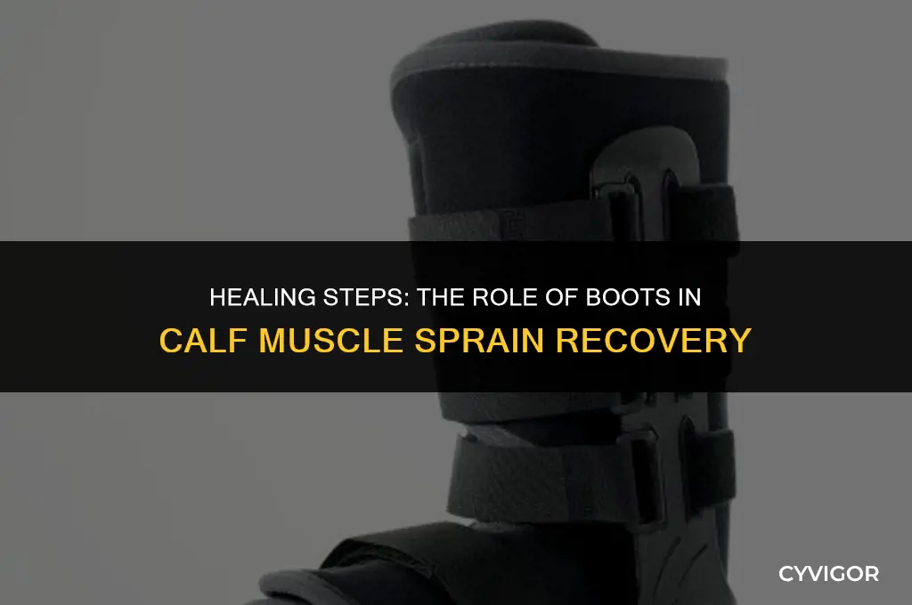 what is purpose of boot with muscle sprain of calf