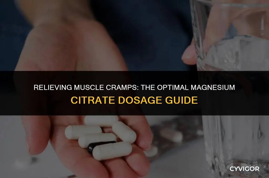 what is standard dose for magnesium citrate for muscle cramping