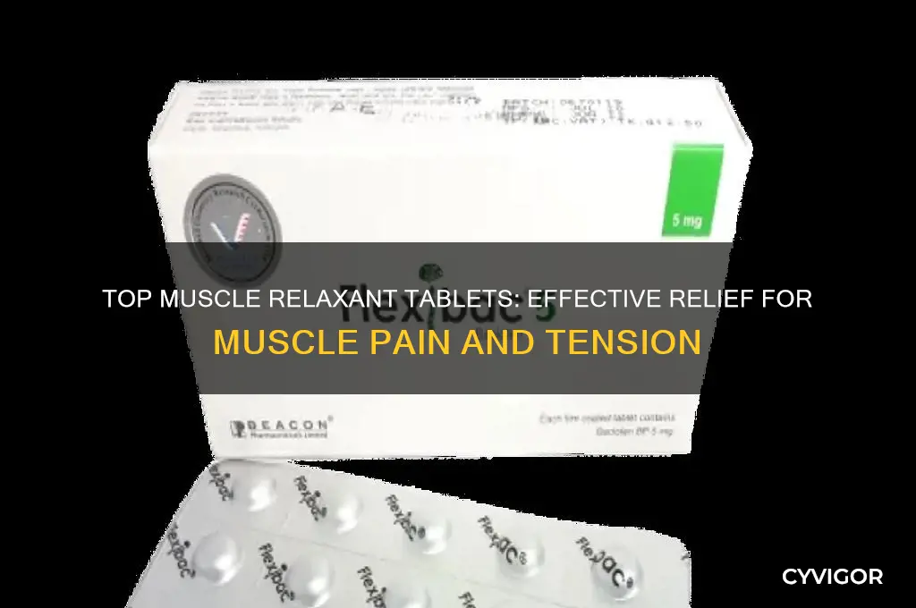 what is the best muscle relaxant tablet