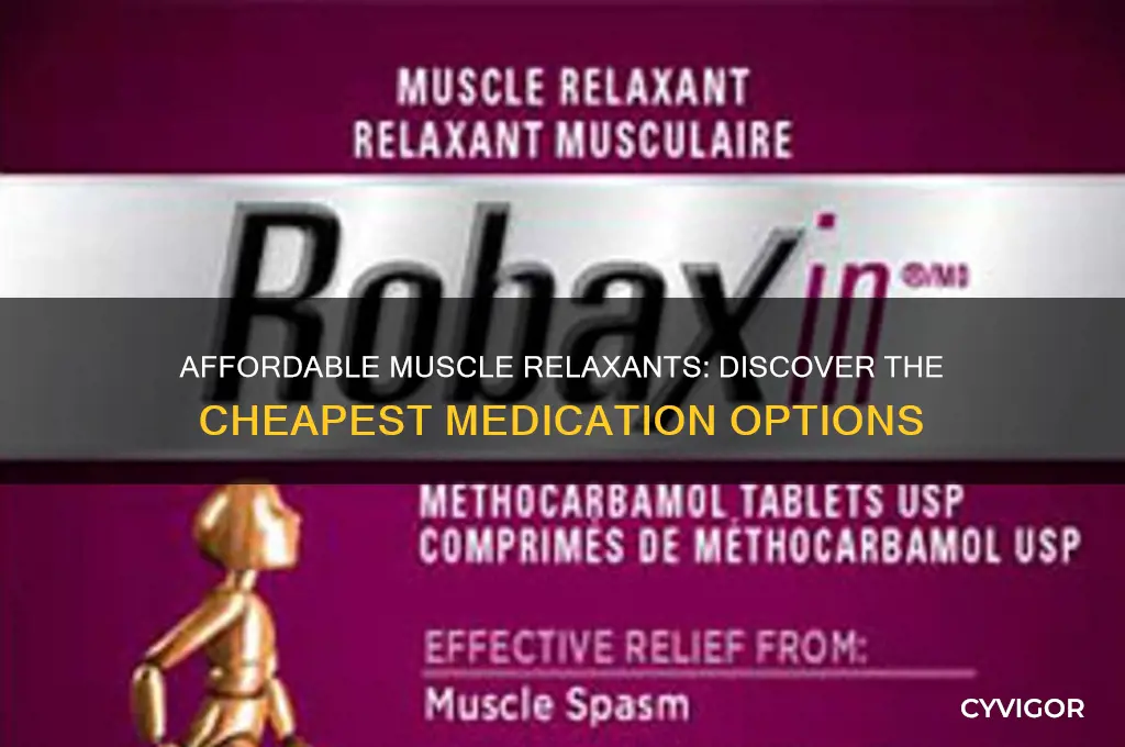 what is the cheapest muscle relaxant medication