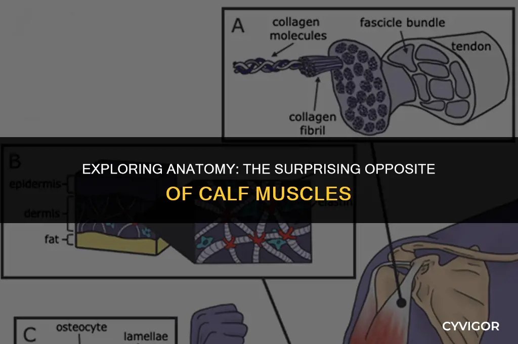 what is the opposite muscle from the calf