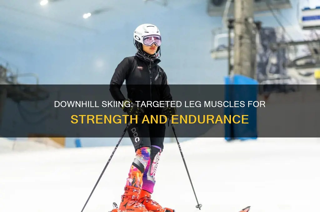 what leg muscles does downhill skiing work