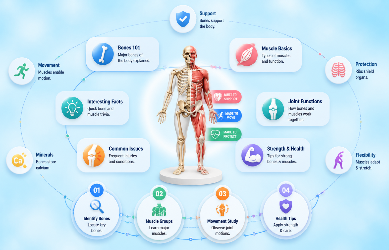 are bones or muscles superficiton