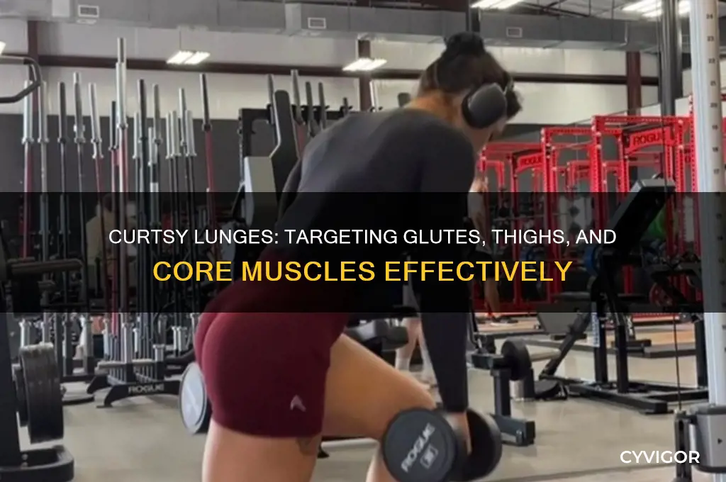 what muscle do curtsy lunges work