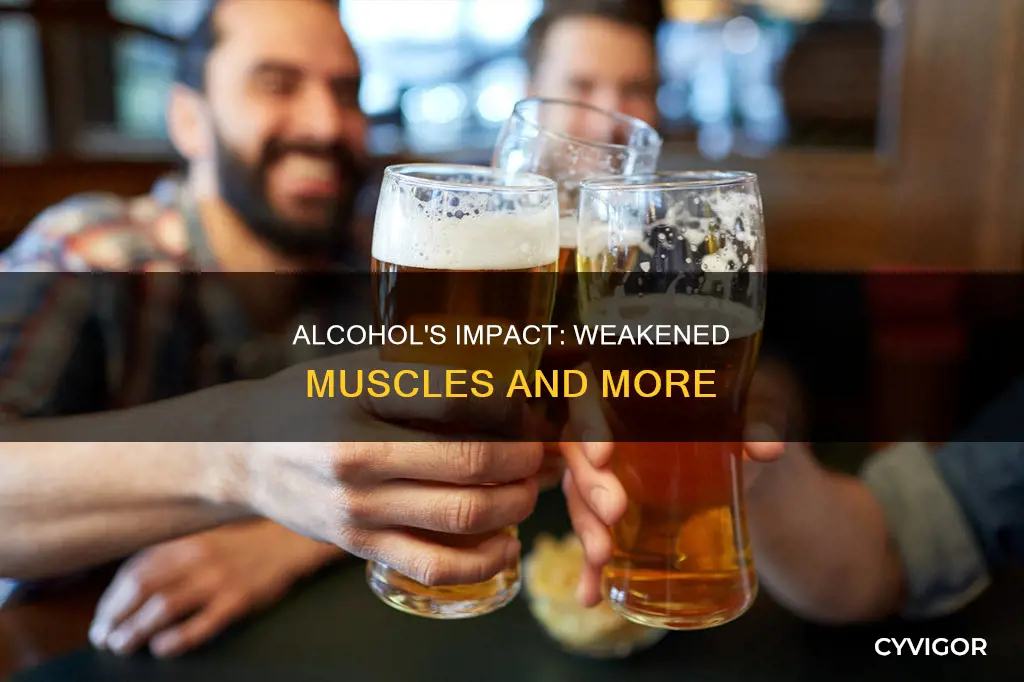 what muscle does alcohol weaken