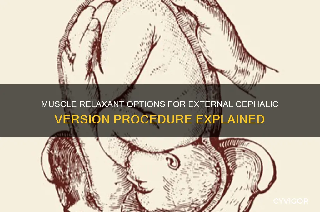 what muscle relaxant is given for an external cephalic version