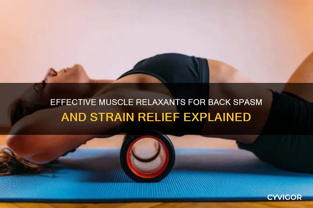 what muscle relaxants do they give back spasm strain