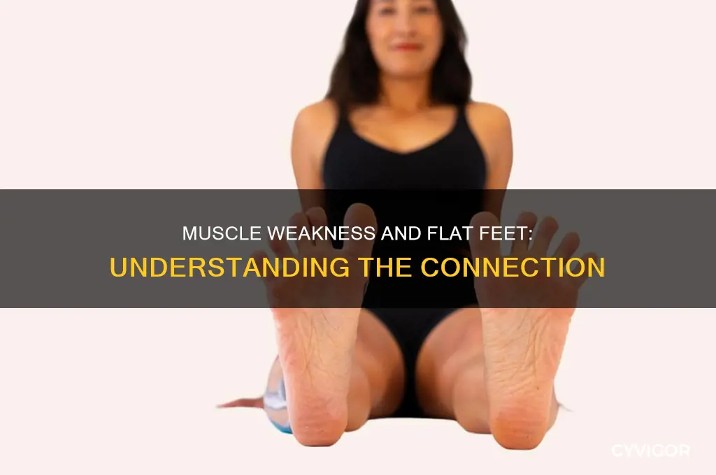 what muscle weakness causes flat feet