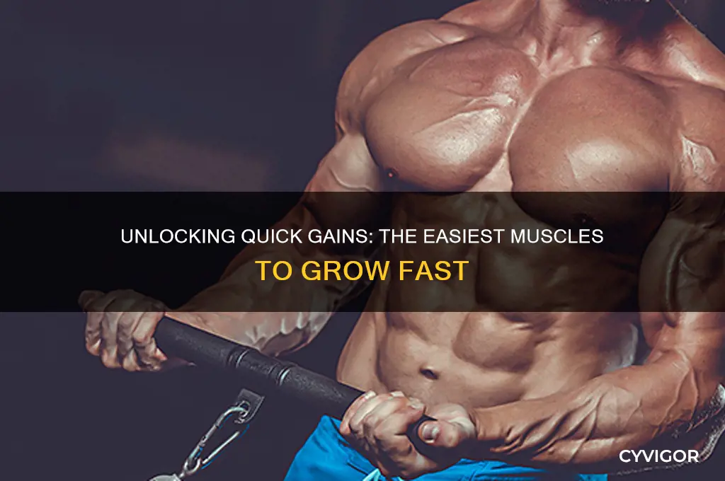 what muscles are easiest to grow