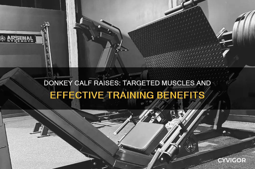what muscles do donkey calf raises work