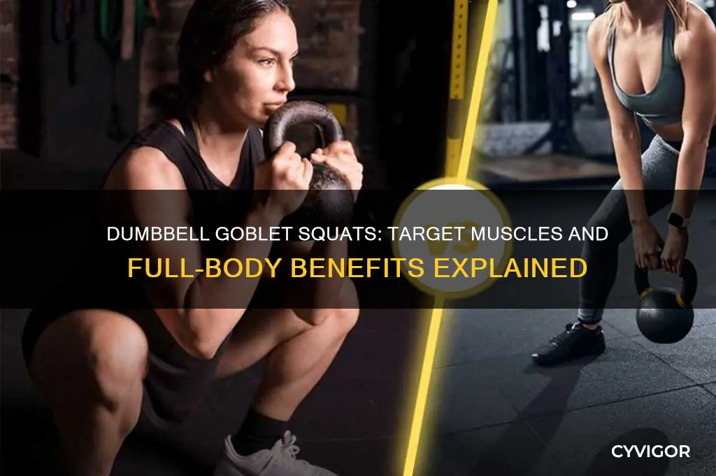 what muscles do dumbbell goblet squats work