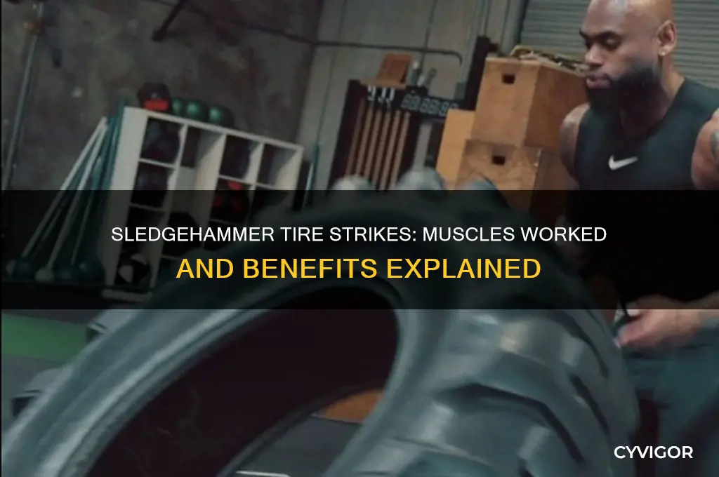 what muscles does hitting a tire with a sledgehammer work