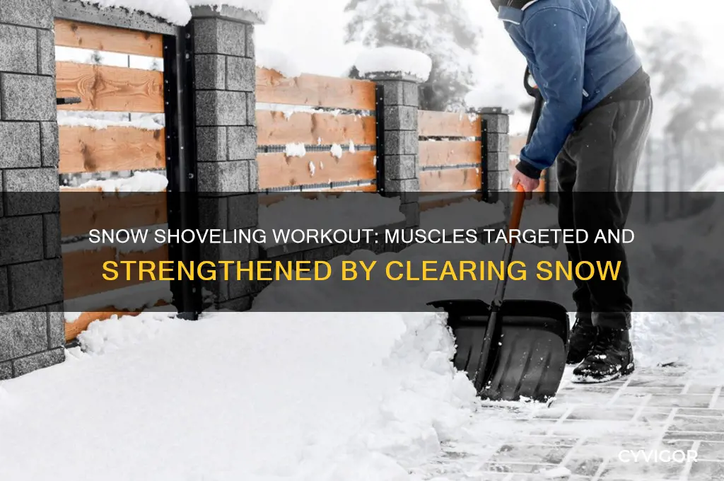 what muscles does shovoling snow work