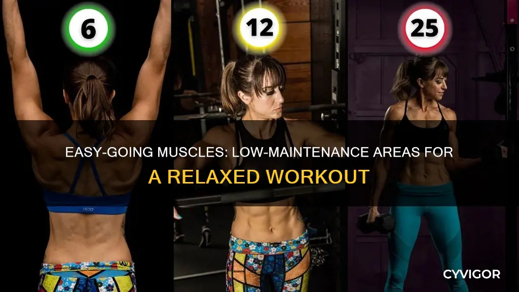 what muscles require less wok