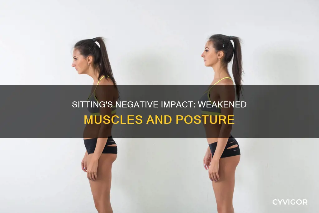 what muscles weaken from sitting
