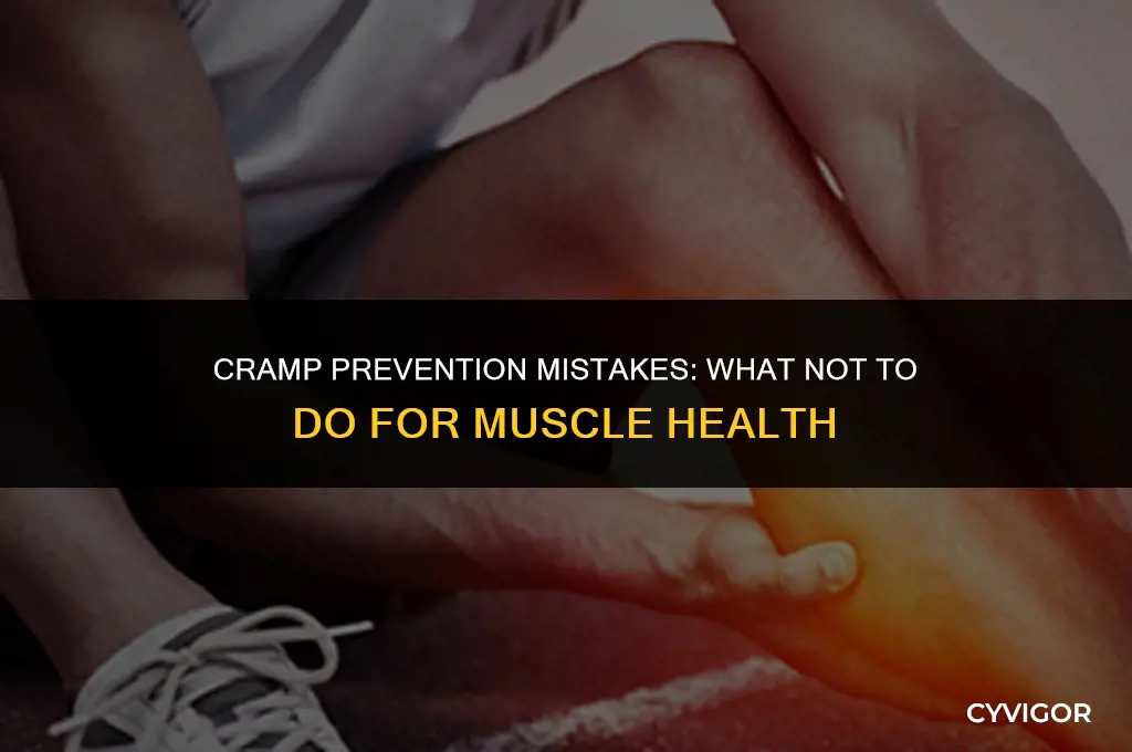 what should you not do to prevent muscle cramps