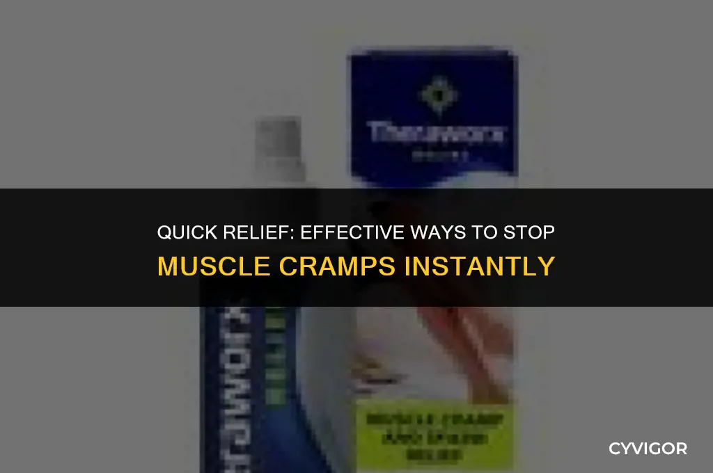 what stops muscle cramps fast