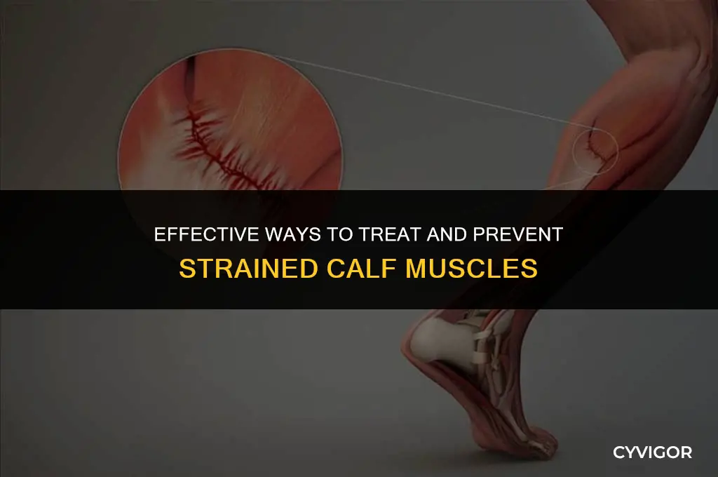 what to do for a strained calf muscle