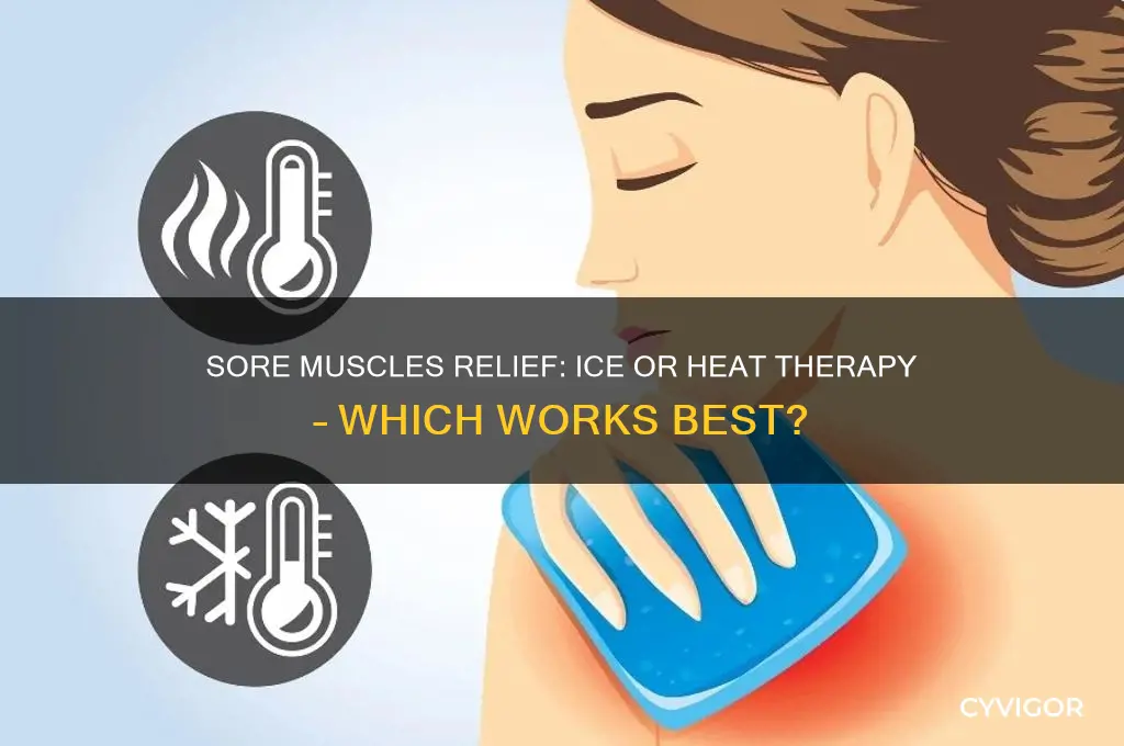 what to do for sore muscles ice or heat