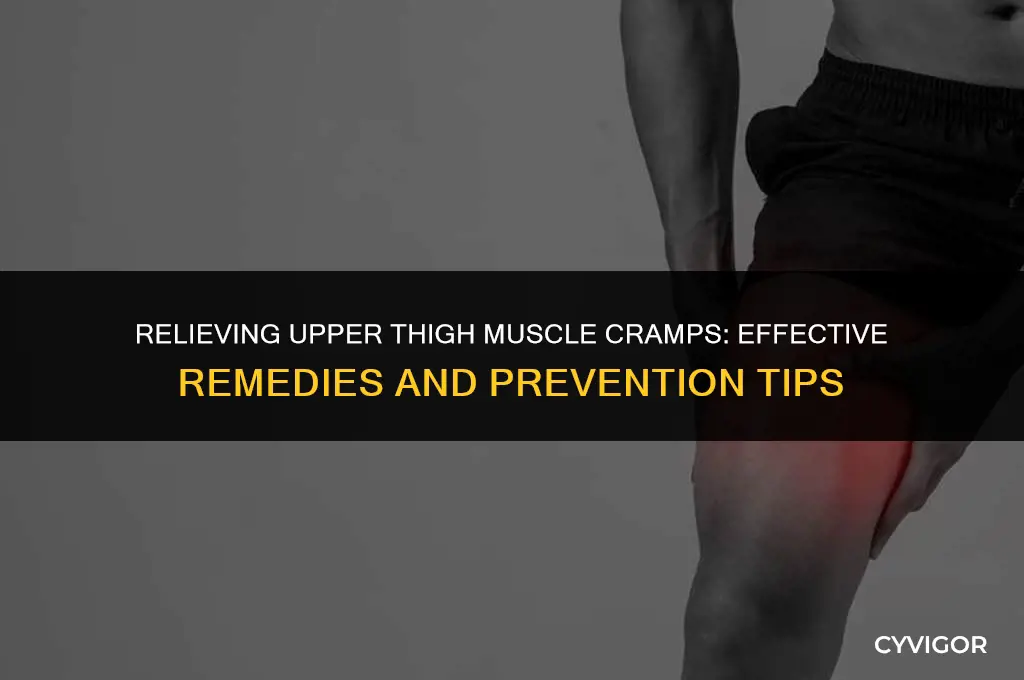 what to do for upper thigh muscle cramp