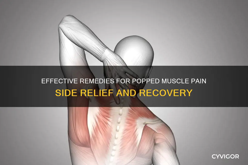 what to do with a popped muscle pain side