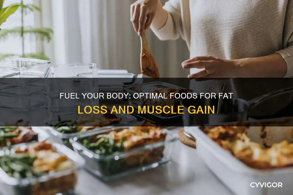 what to eat to lose fat and gain muscle fast