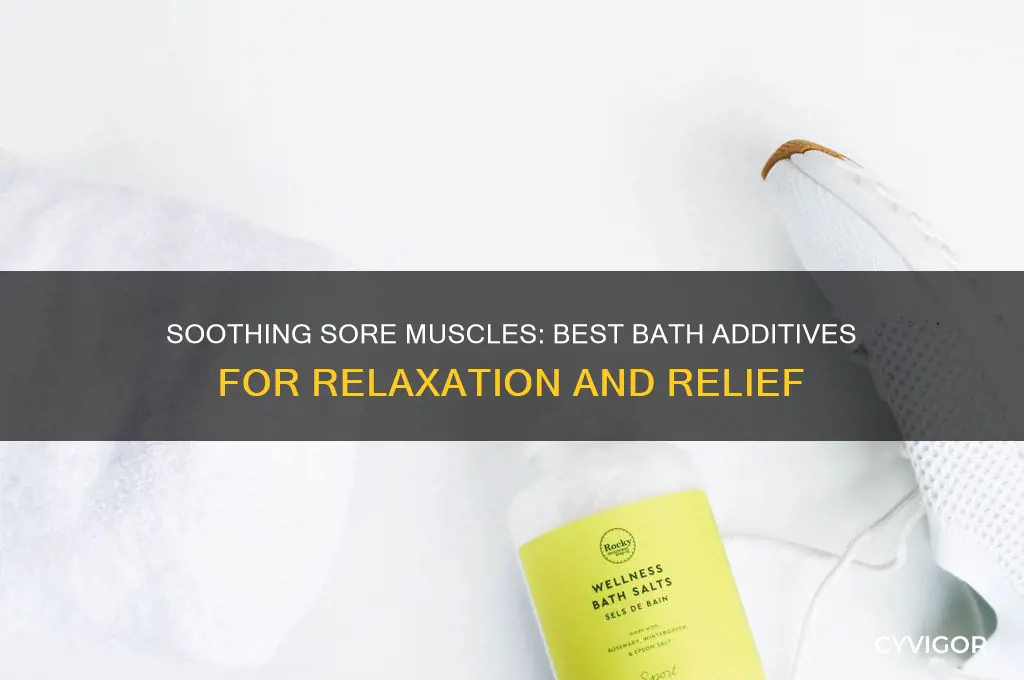 what to put in barh water for sore muscles
