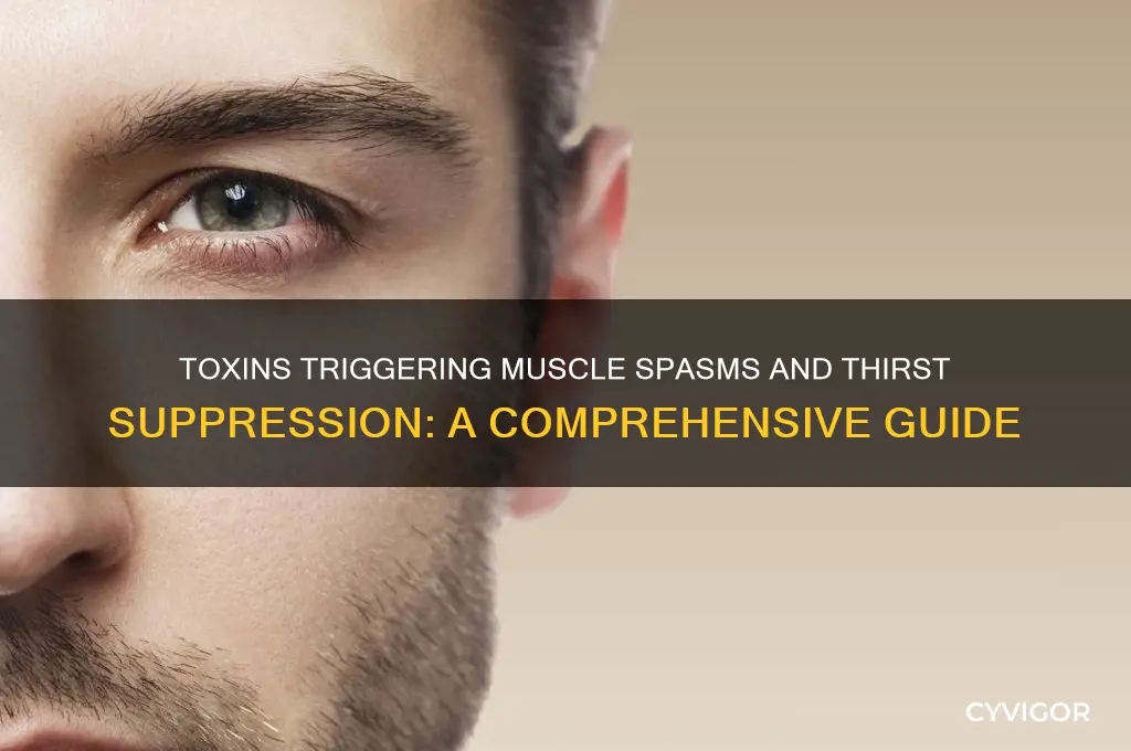 what toxins poisons cause muscle spasms and no thirst