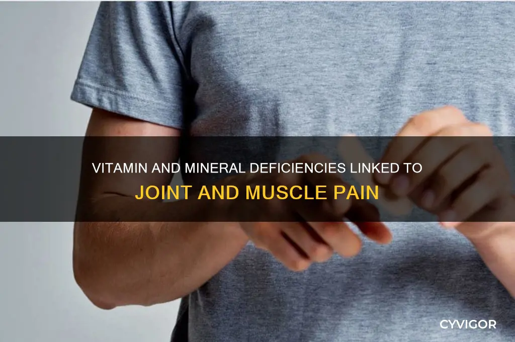 what vitamin and mineral deficiencies cause joint or muscle pain