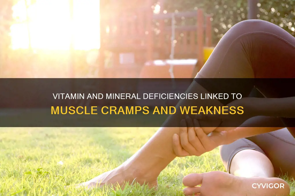 what vitamin and mineral deficiency causes muscle cramping and weakness