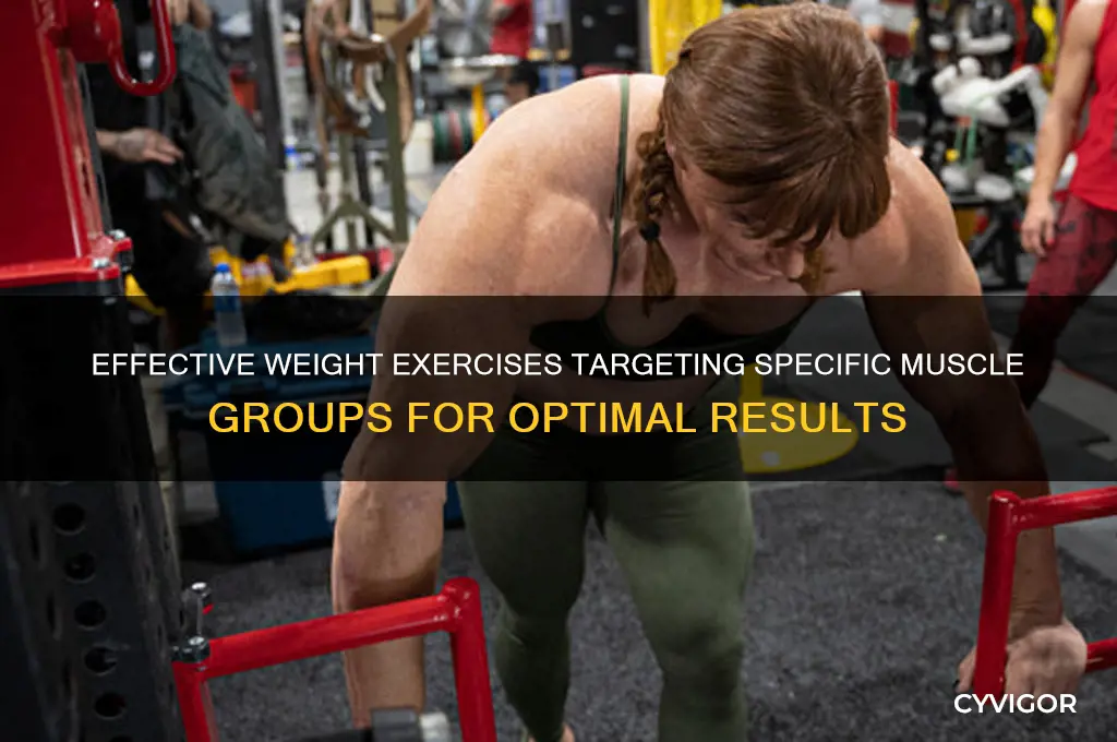 what weight exercises work what muscles
