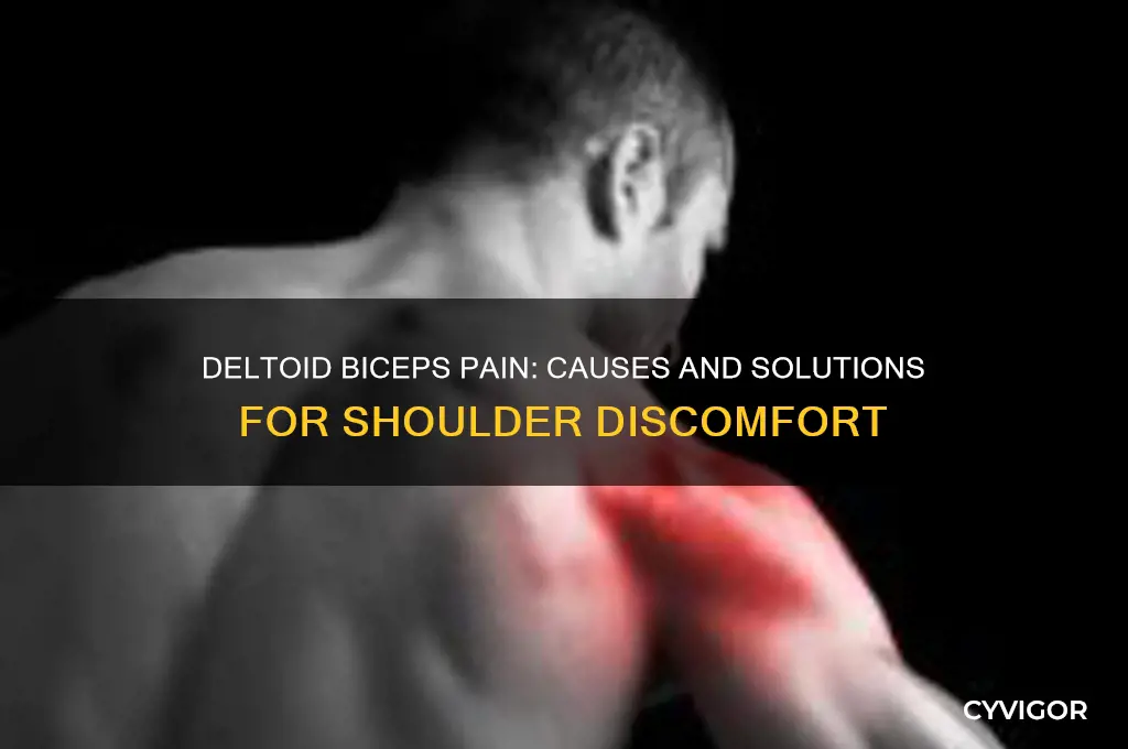 what would cause pain in the deltoid biscep muscle area