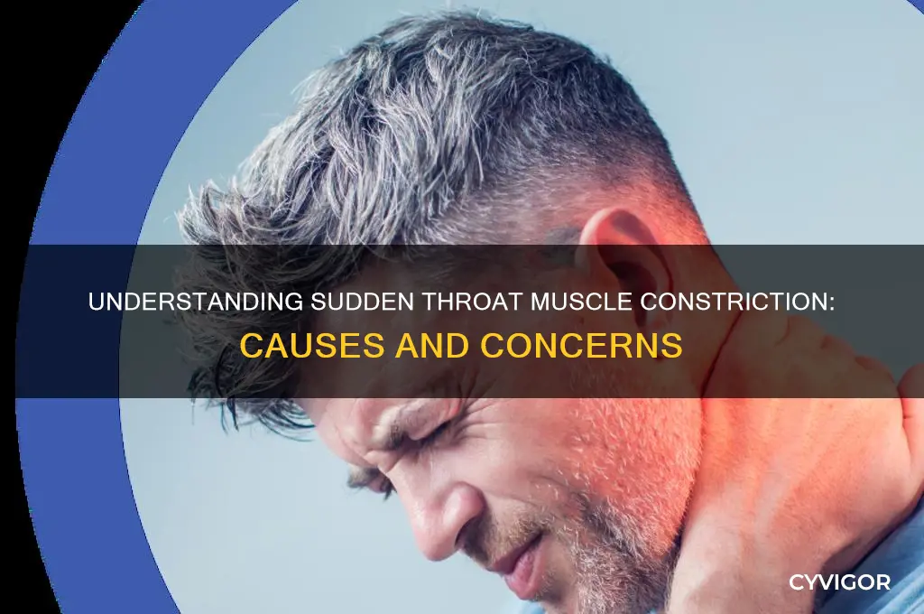 what would cause your throat muscles to almost close
