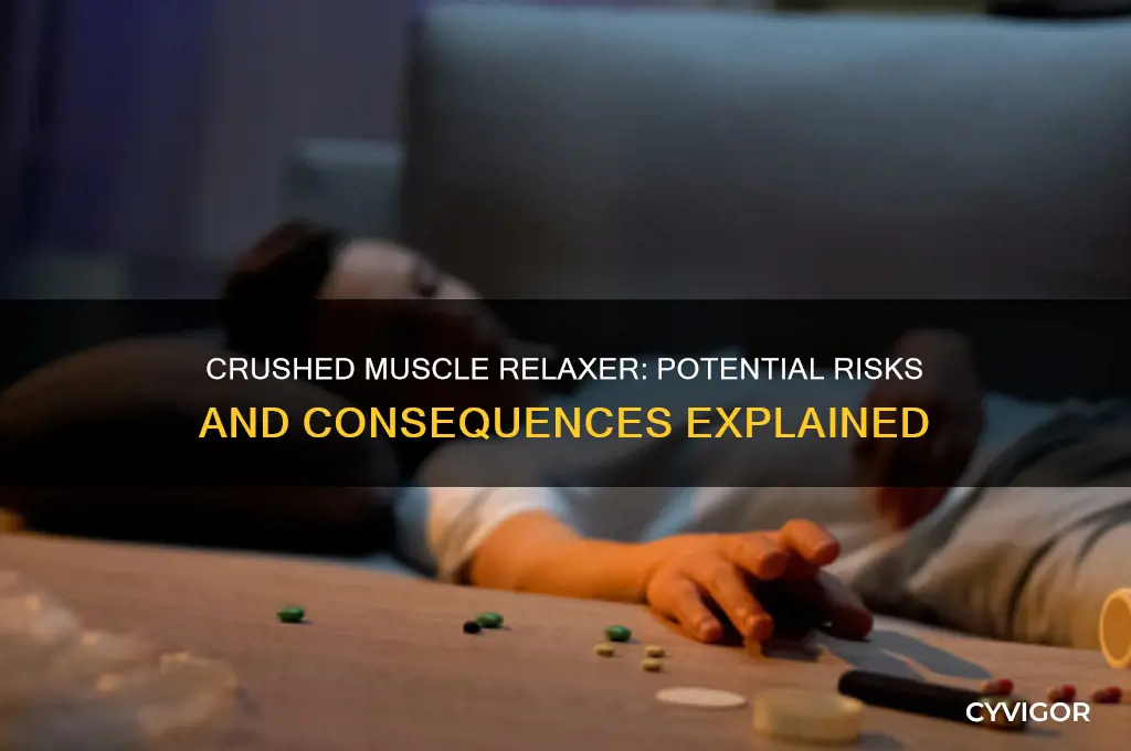 what would happen if you crushed a muscle relaxer