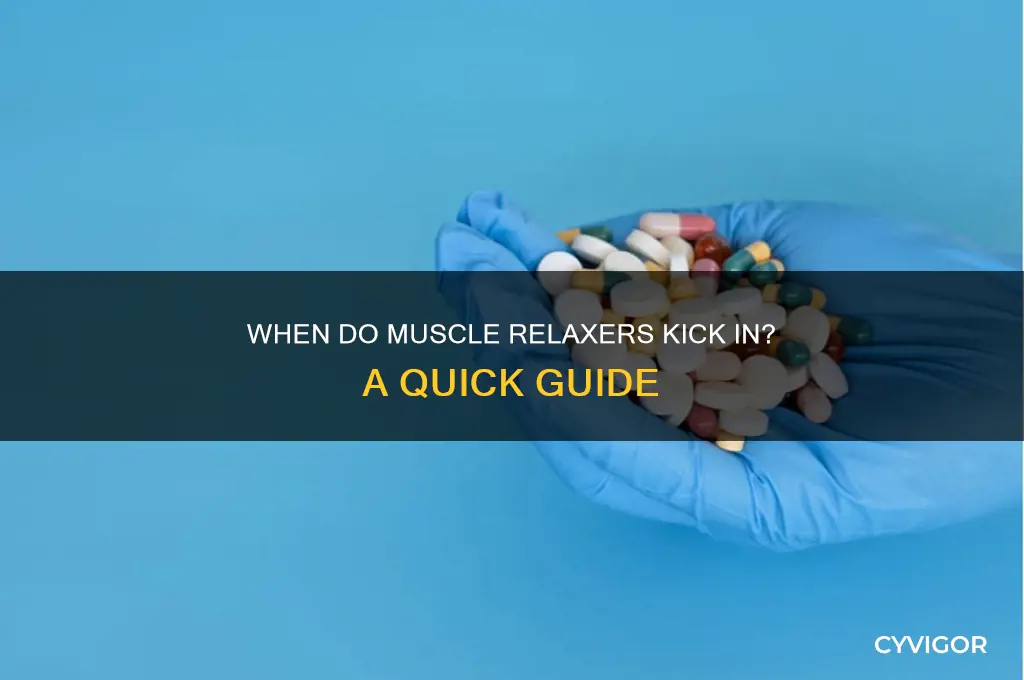 when do you start to feel the muscle relaxers