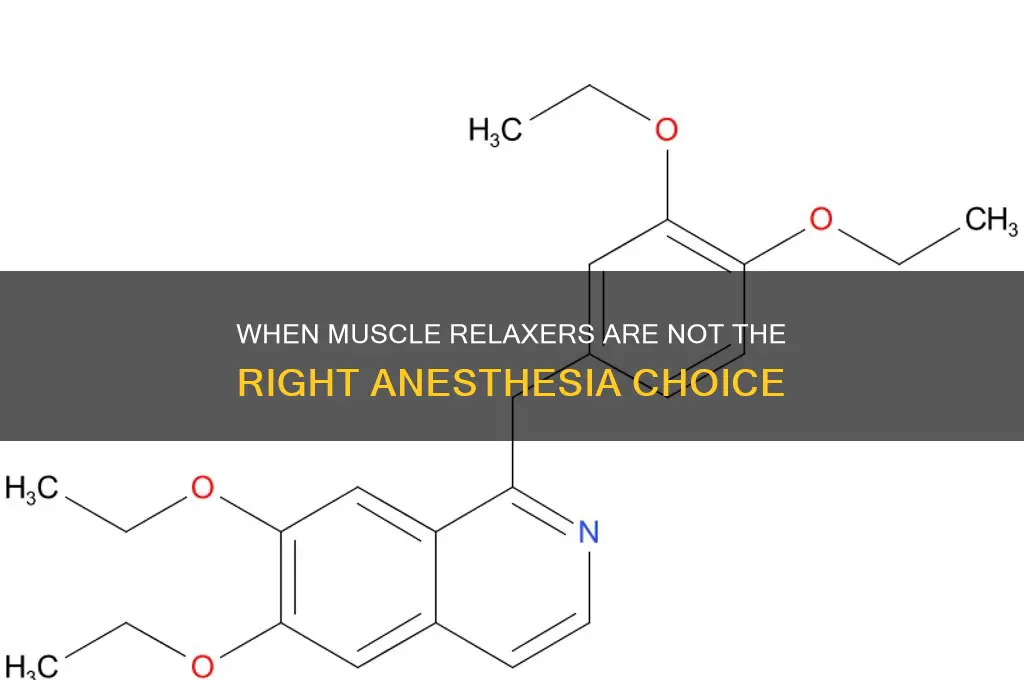 when not to use muscle relaxer for anesthesia