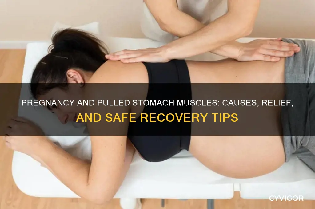 when you pull a stomach muscle during pregnancy