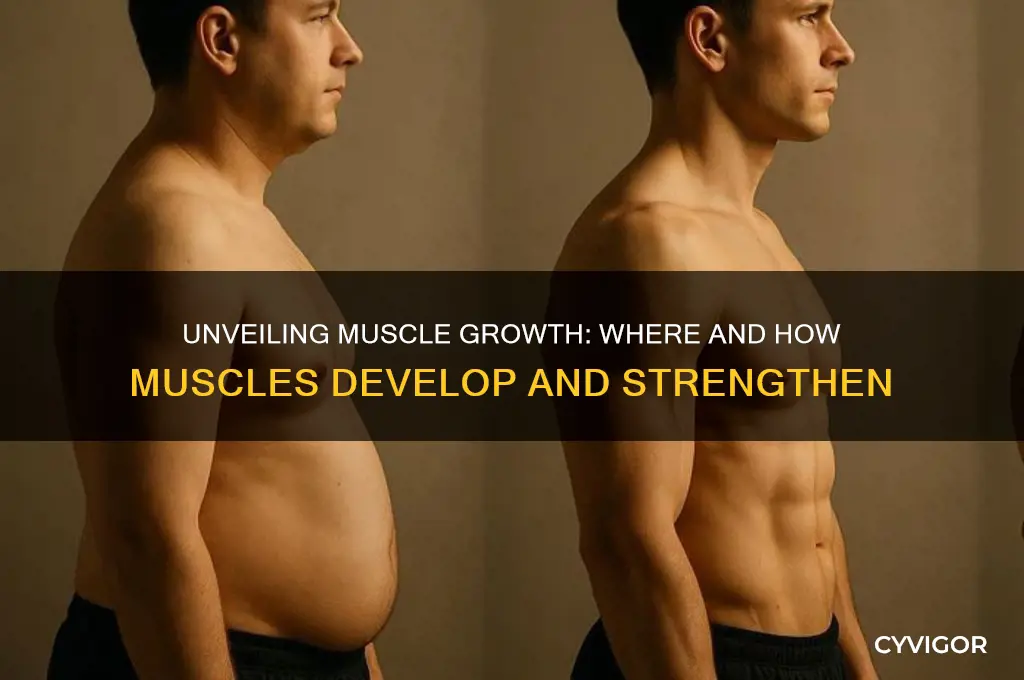 where do muscles grow