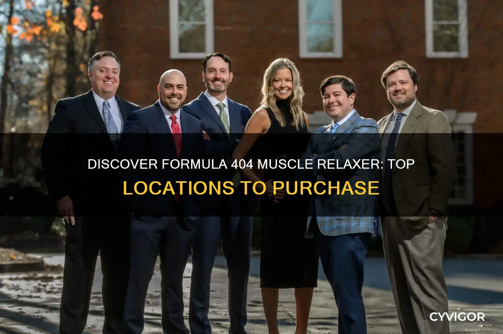 where to find formula 404 muscle relaxer