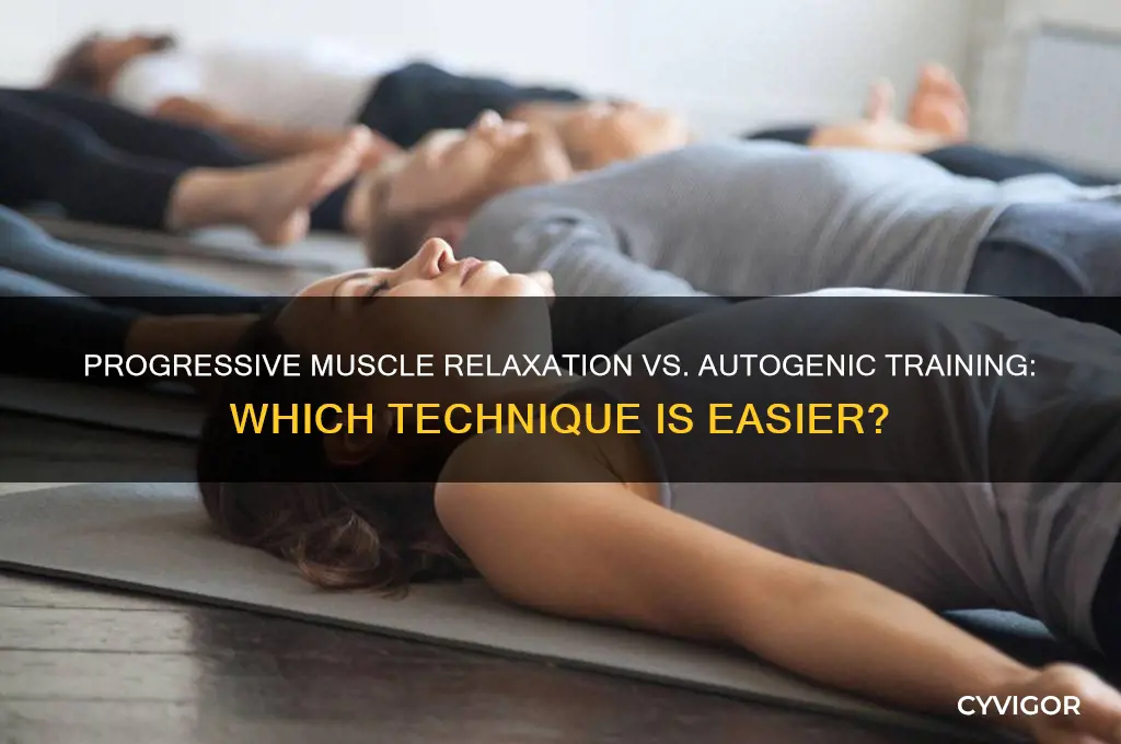 which is easier progressive muscle relaxation or autogenic training