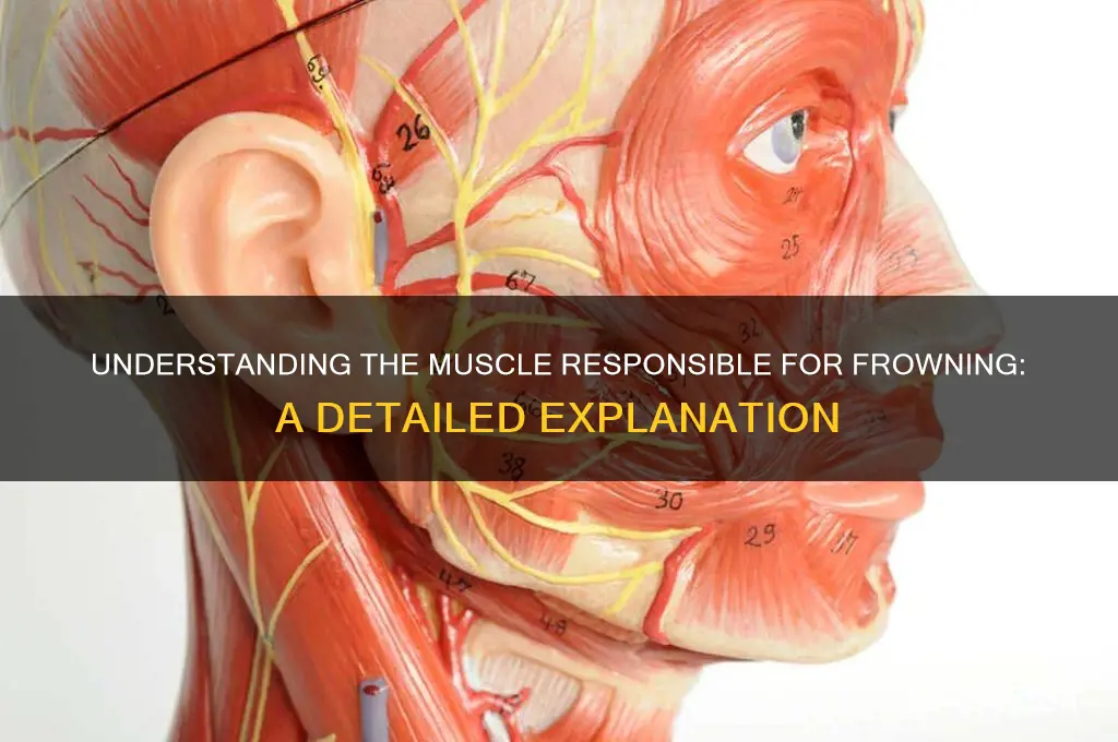 which muscle listed below when contracted causes a frown