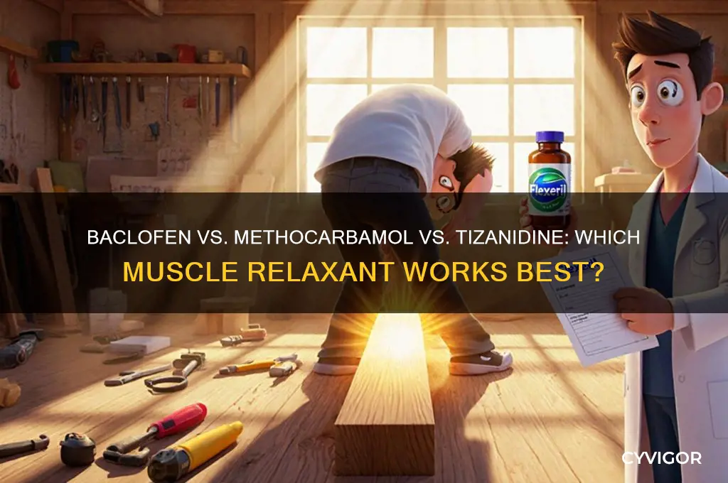 which muscle relaxant is best baclofen methocarbamol or tizanidine
