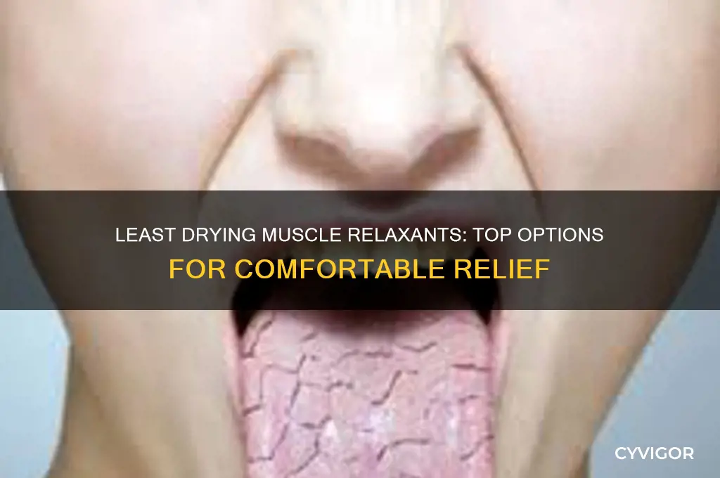 which muscle relaxant is least drying