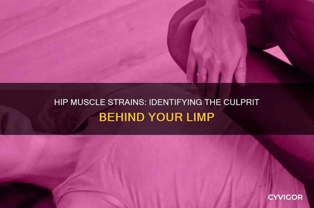 which muscle strain in hip causes a limp