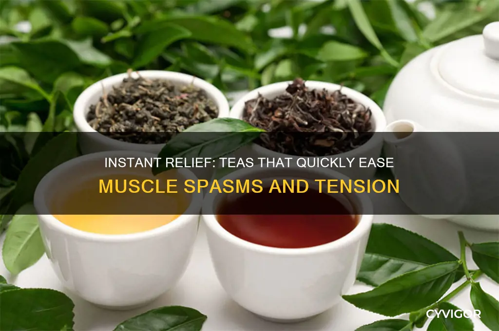 which tea work right away to help with muscle spasms