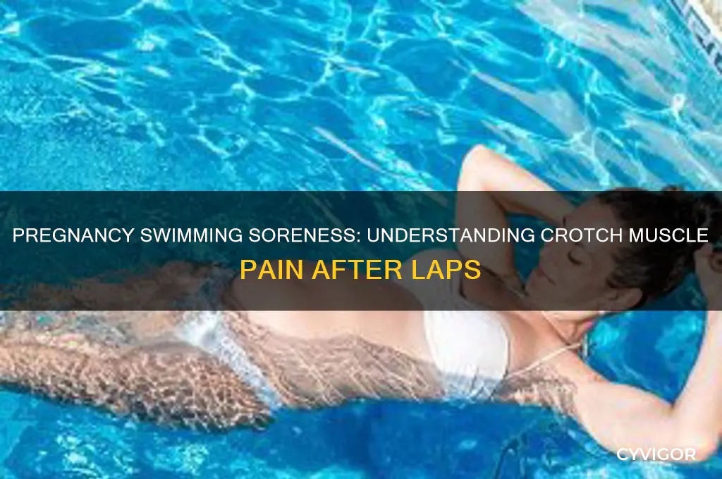 why are my crotch muscles sore after swimming during pregnancy